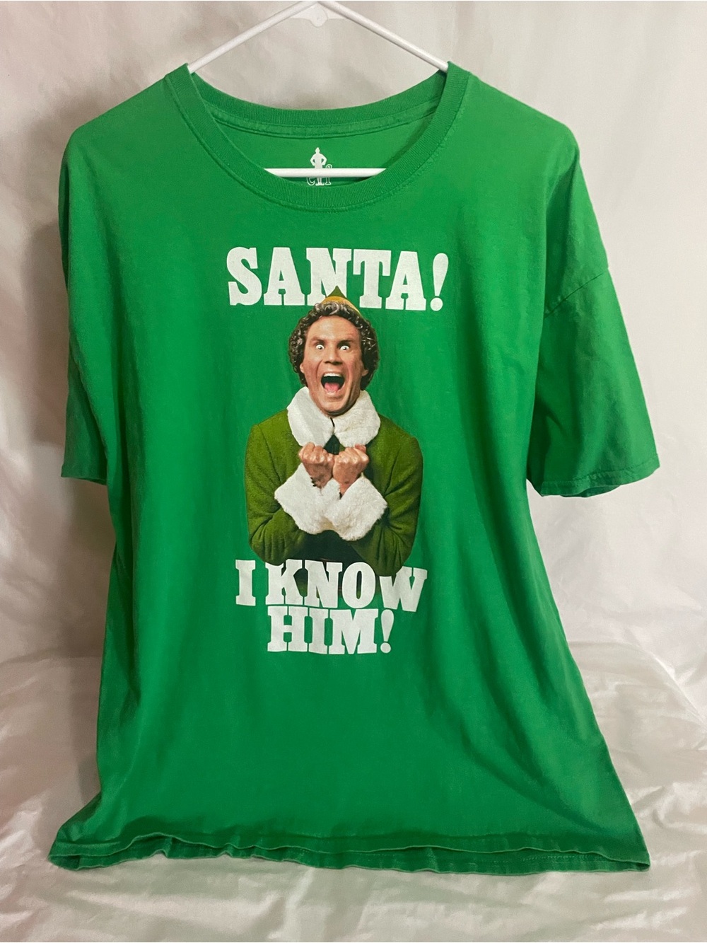 Ripple Junction Men’s Bright Green 'SANTA! I KNOW HIM!' Graphic Tee